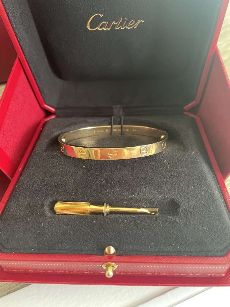 Cartier Love hrubsia verzia, zlte zlato, velkost 18