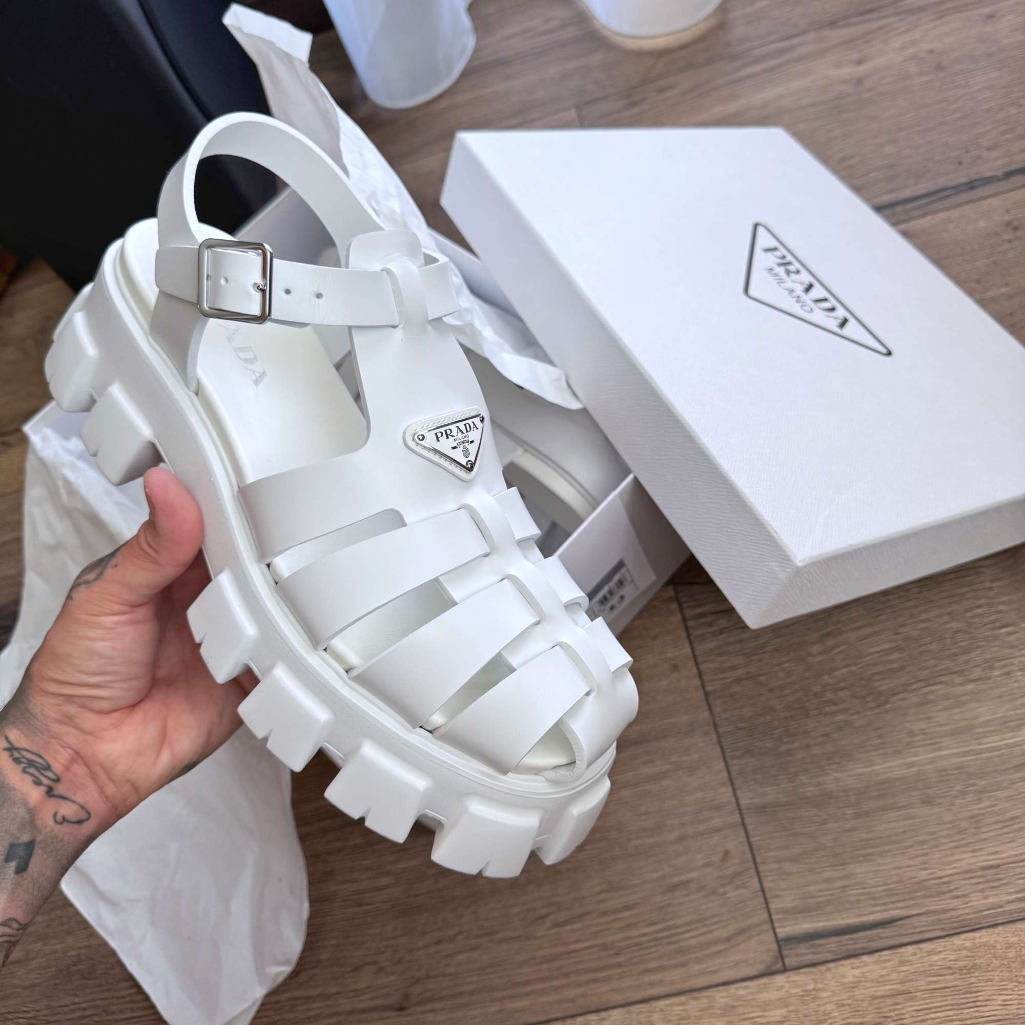 Prada monolith sandale