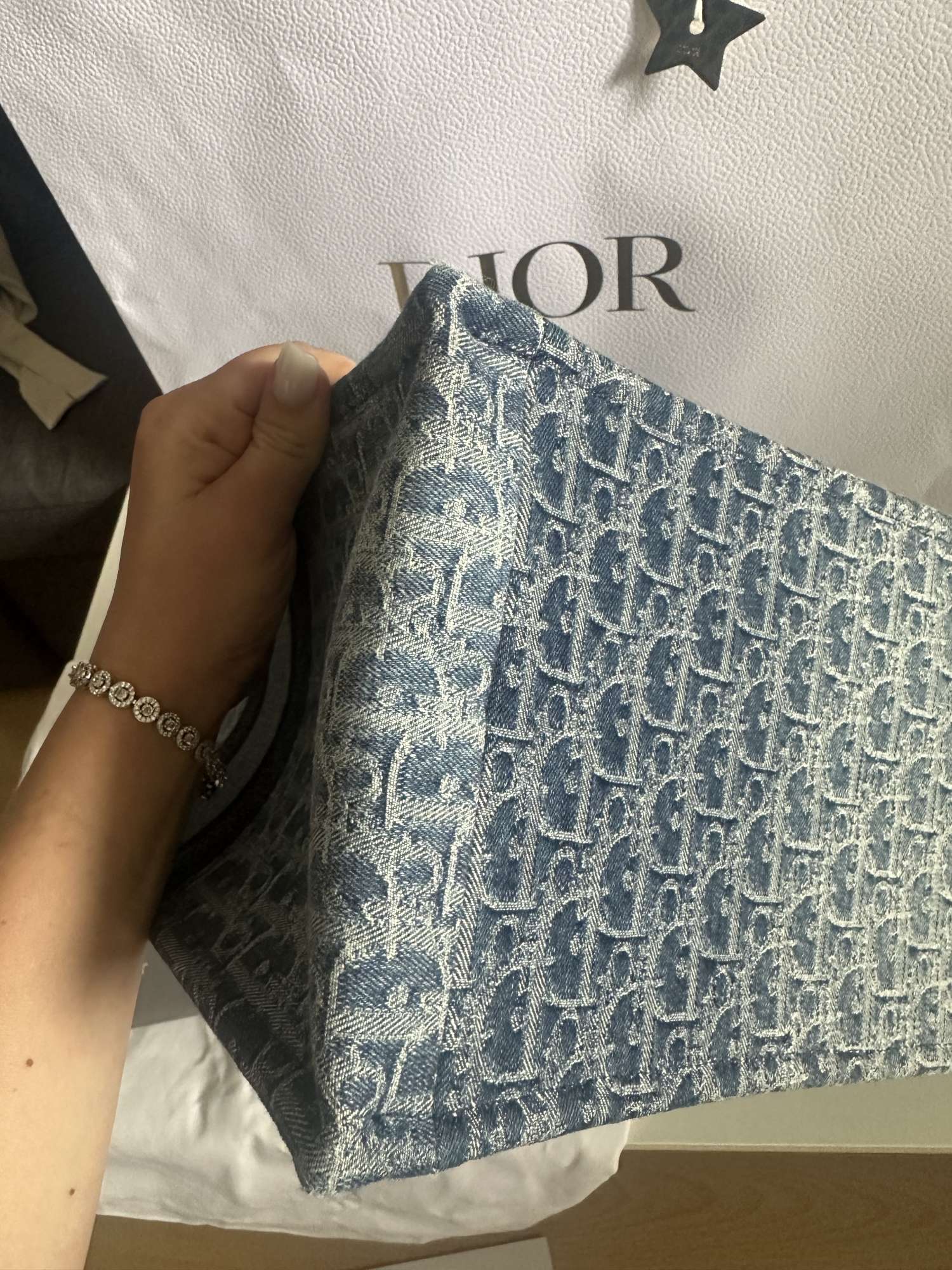 Dior tote book large jeans kabelka