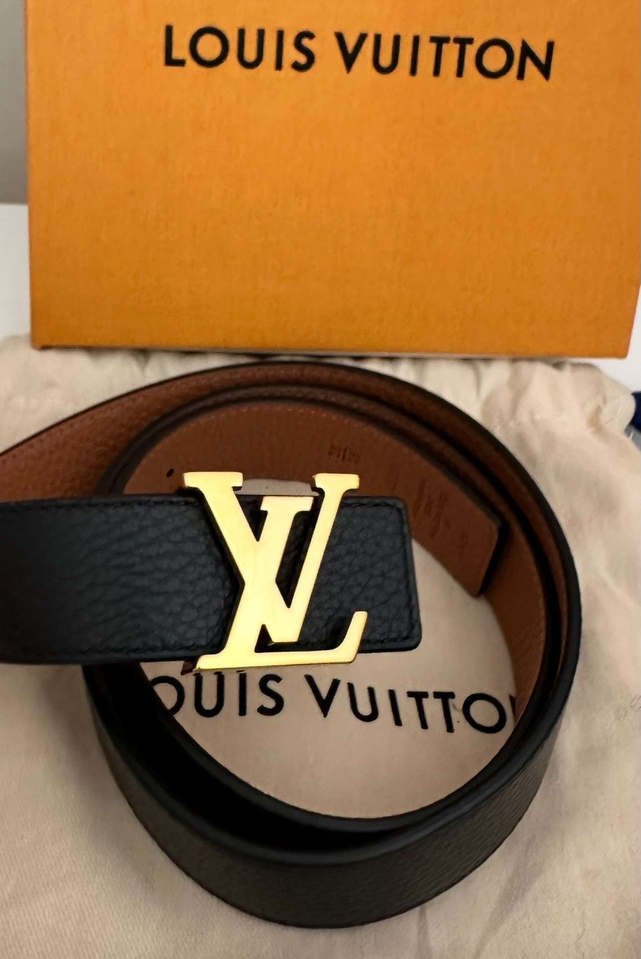 Nový opasok Louis Vuitton Initiales 3 cm veľkosť 85