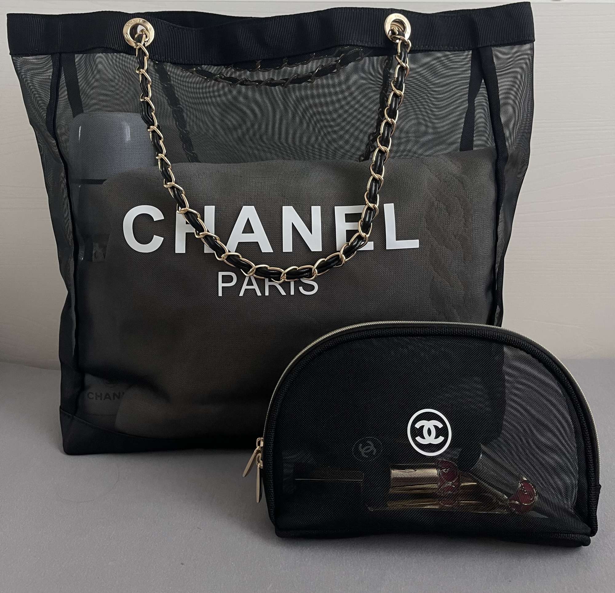CHANEL BEAUTY PLÁŽOVÁ TAŠKA S POCHETKOU