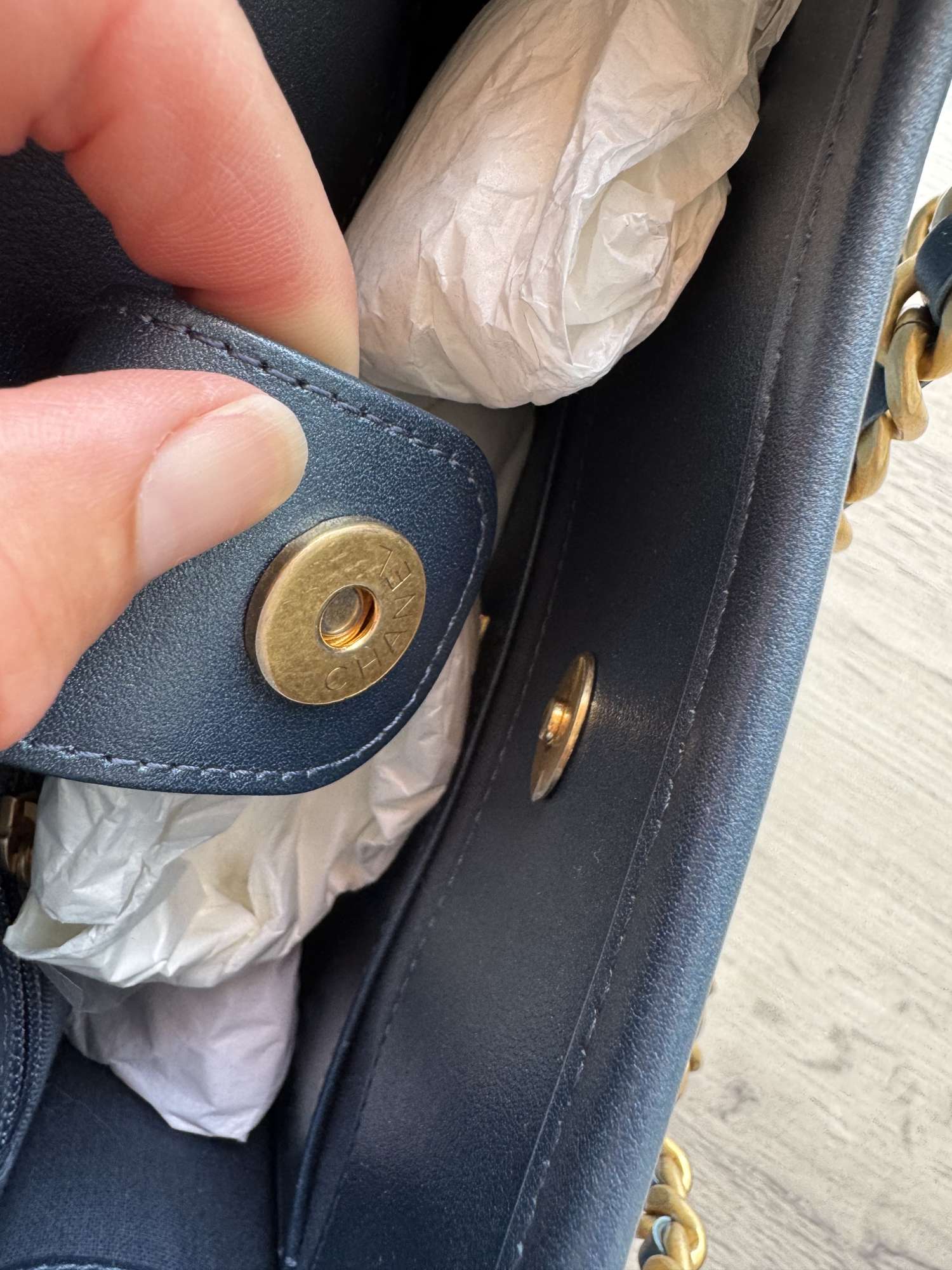 Chanel hobo denim bag