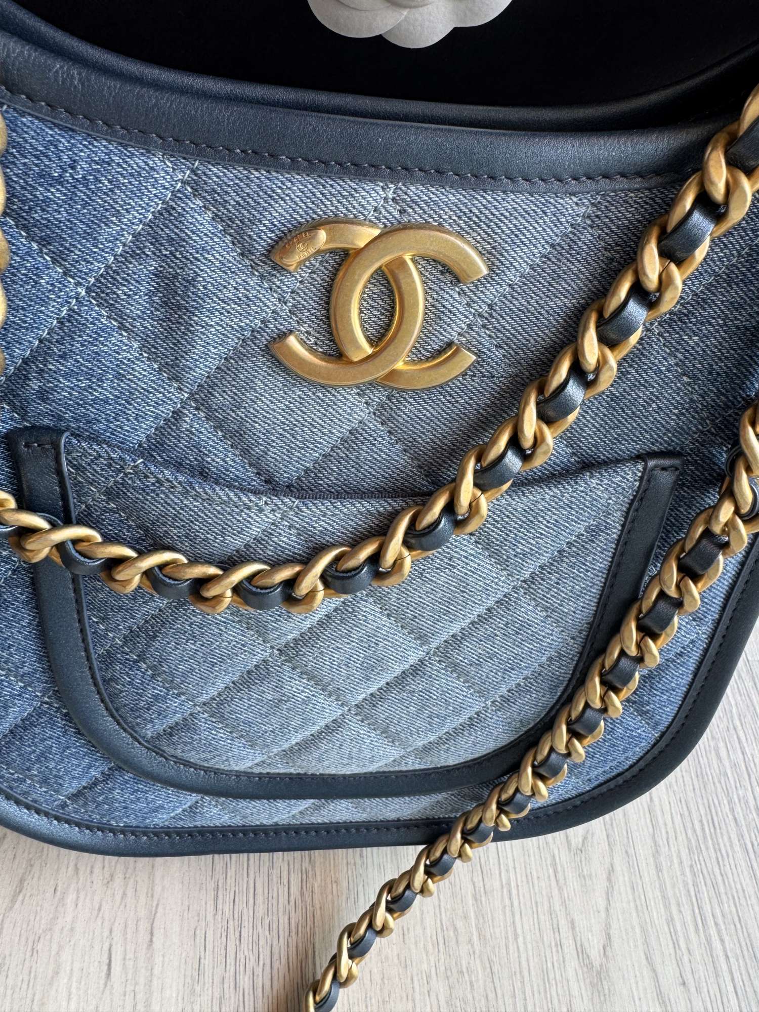 Chanel hobo denim bag