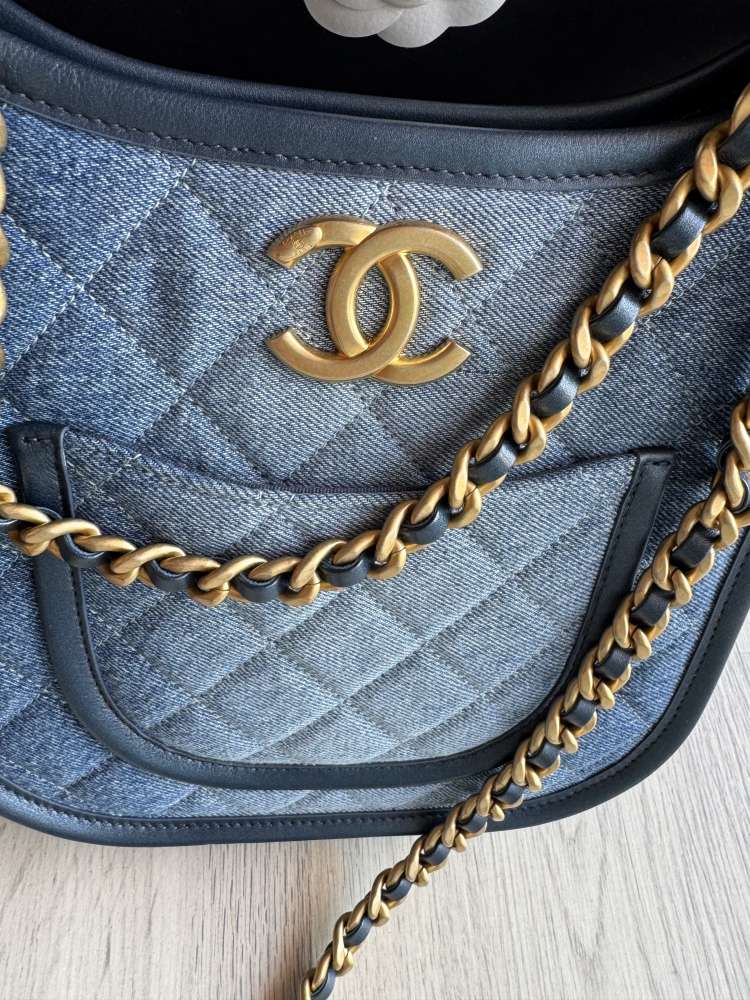 Chanel hobo denim bag