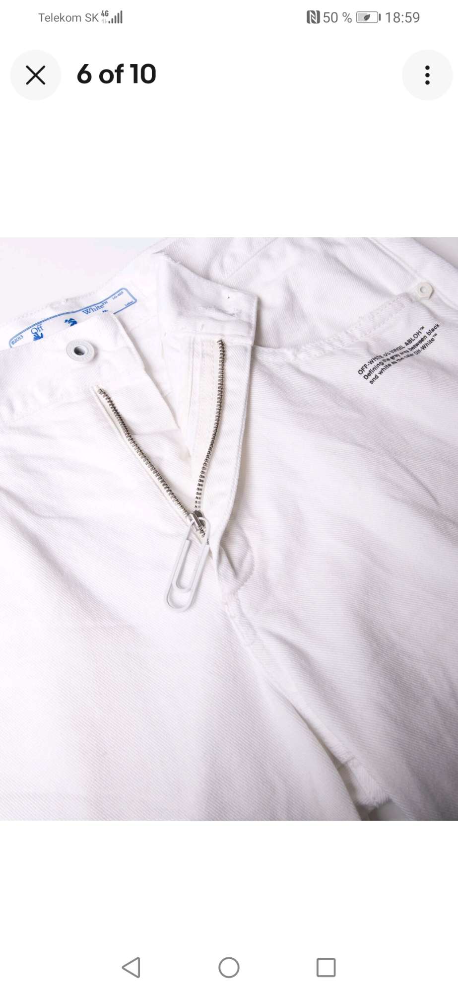 Dámske biele džínsy, nové s visačkou, veľkosť 26, Off-White