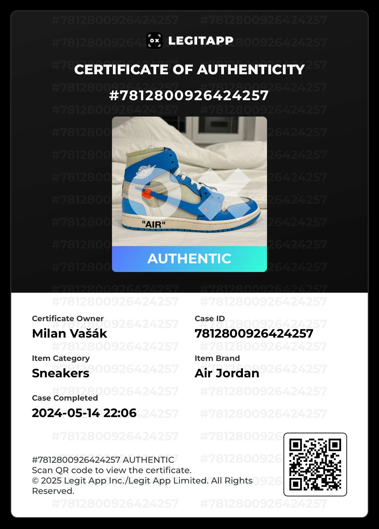 Nike Air Jordan 1 Retro High OG x Off-White "UNC"
