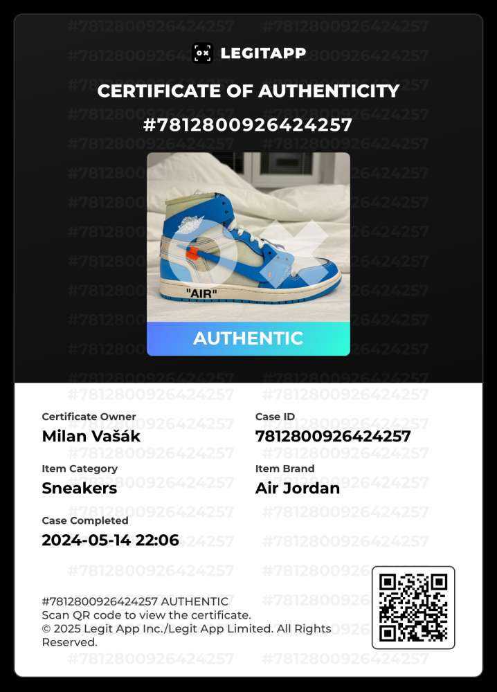 Nike Air Jordan 1 Retro High OG x Off-White "UNC"