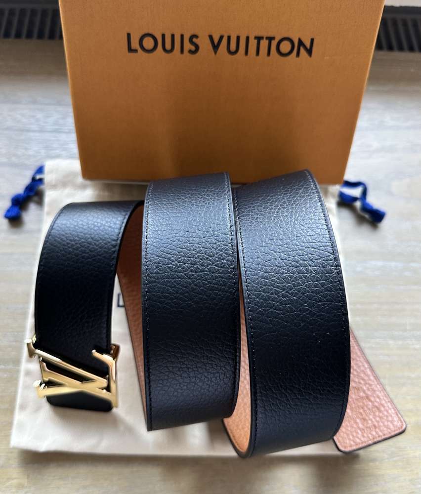 Nový opasok Louis Vuitton model Imotiales zlatý veľkosť 95