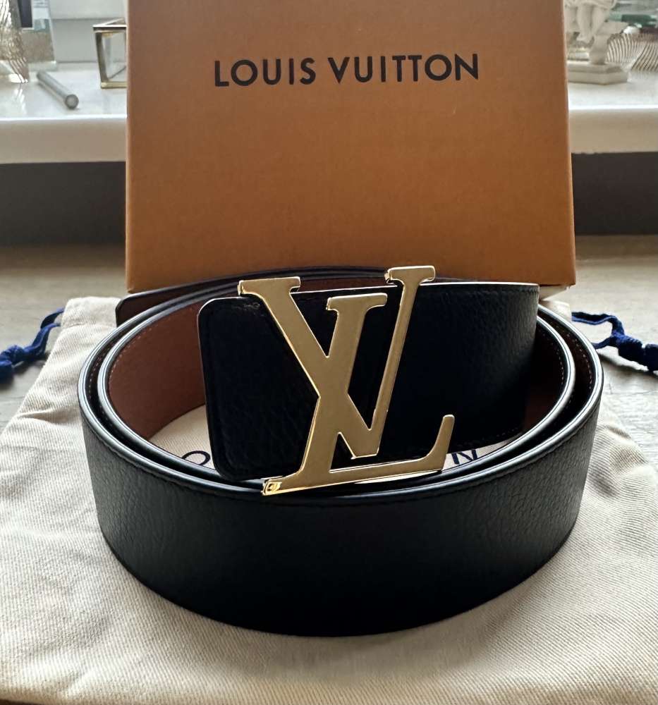 Nový opasok Louis Vuitton model Imotiales zlatý veľkosť 95