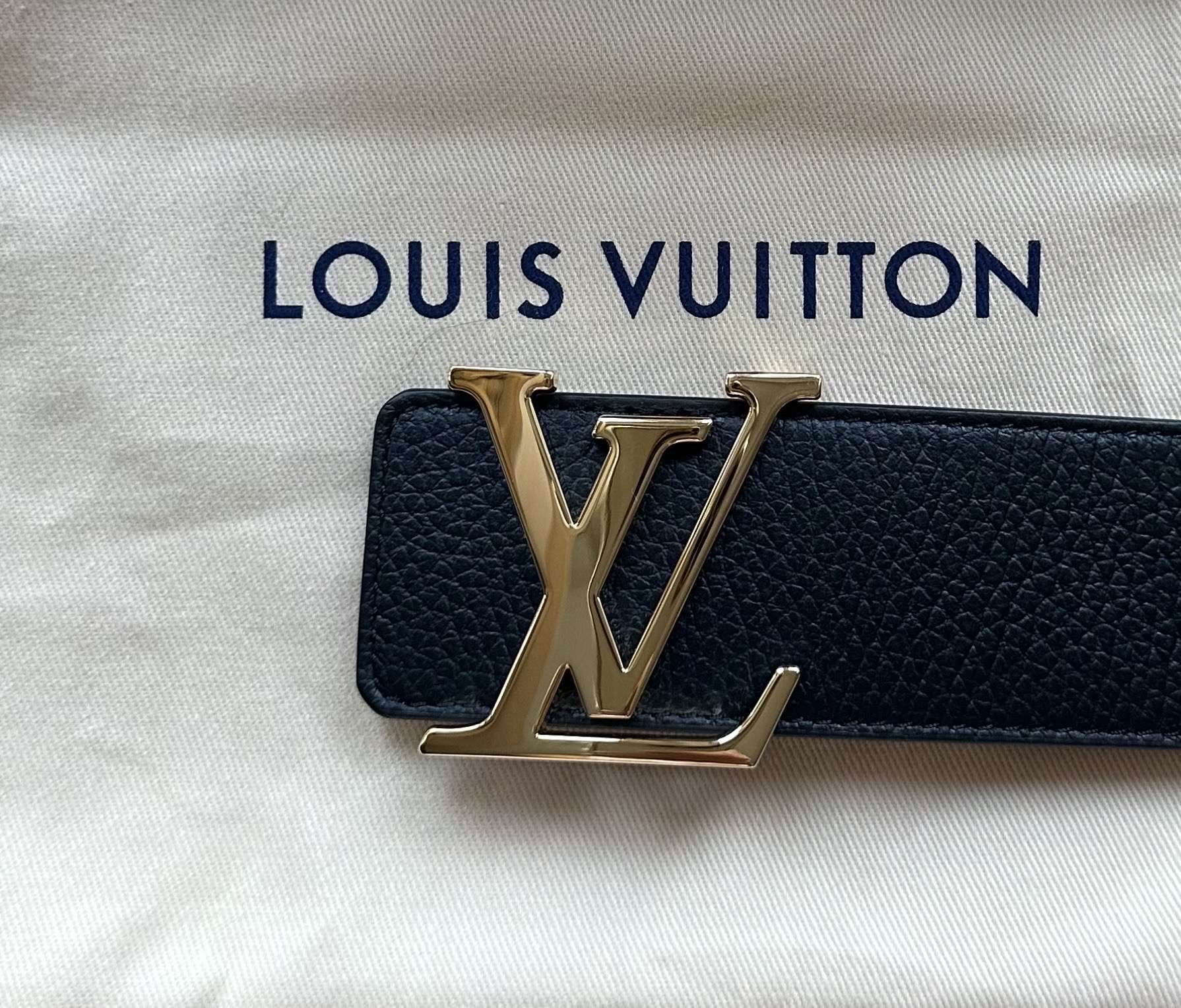 Nový opasok Louis Vuitton model Imotiales zlatý veľkosť 95