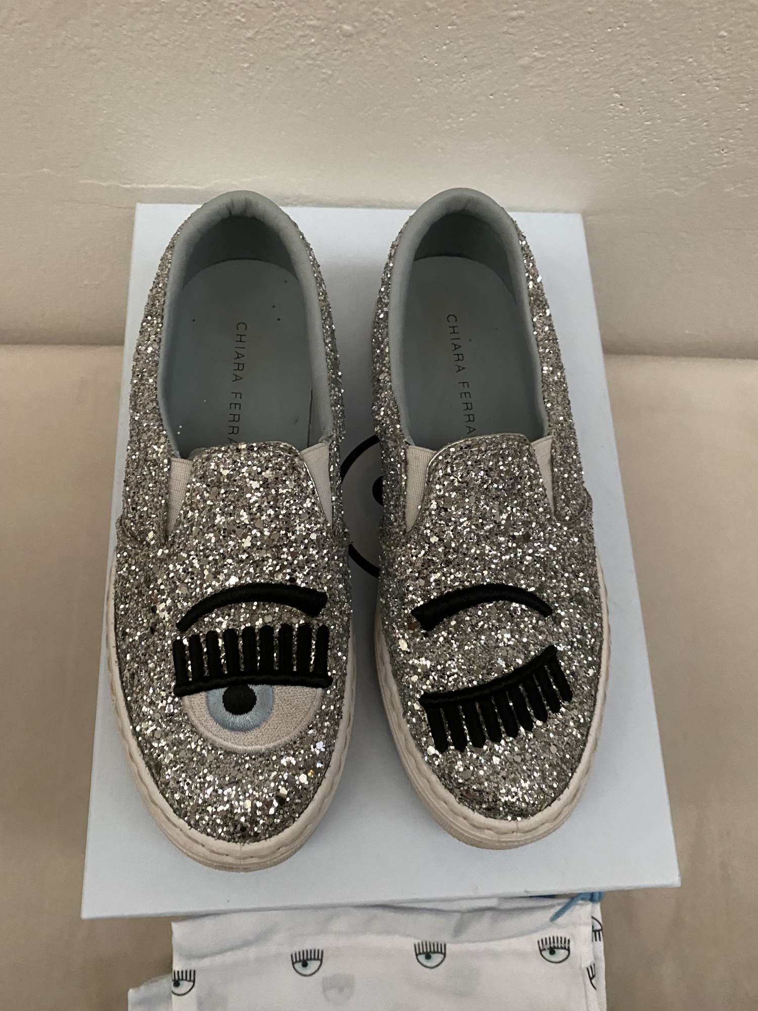 Chiara Ferragni silver glitter