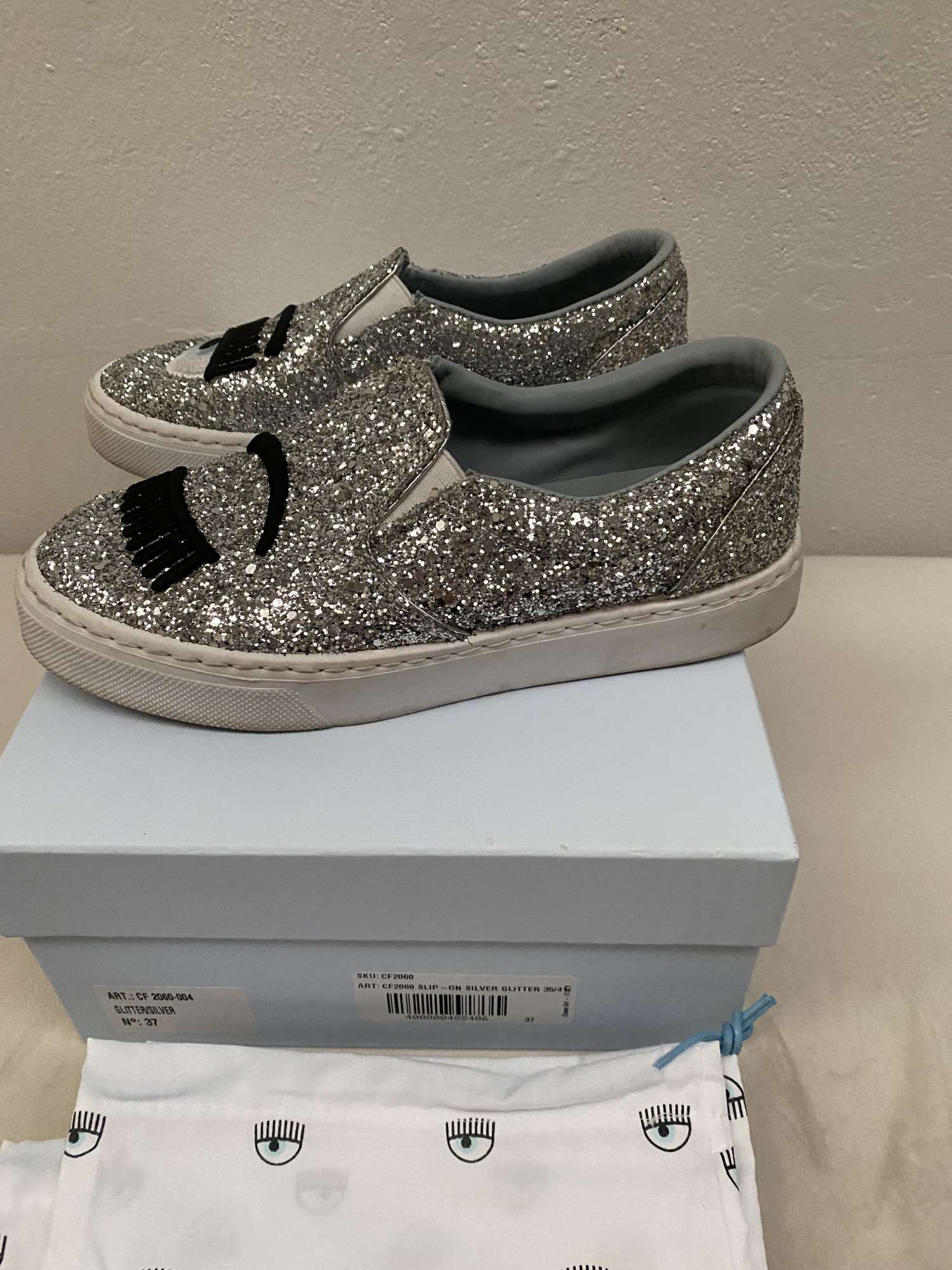 Chiara Ferragni silver glitter