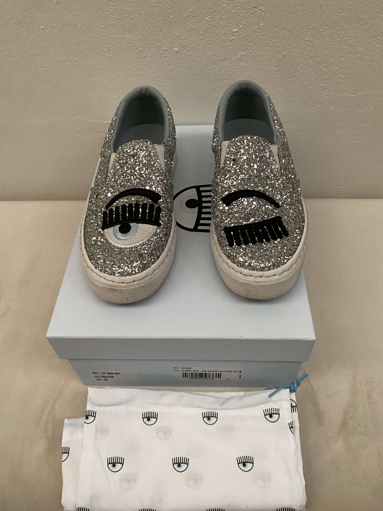 Chiara Ferragni silver glitter