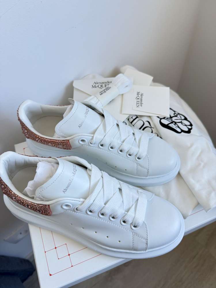 Alexander McQueen rosegold glitter tenisky