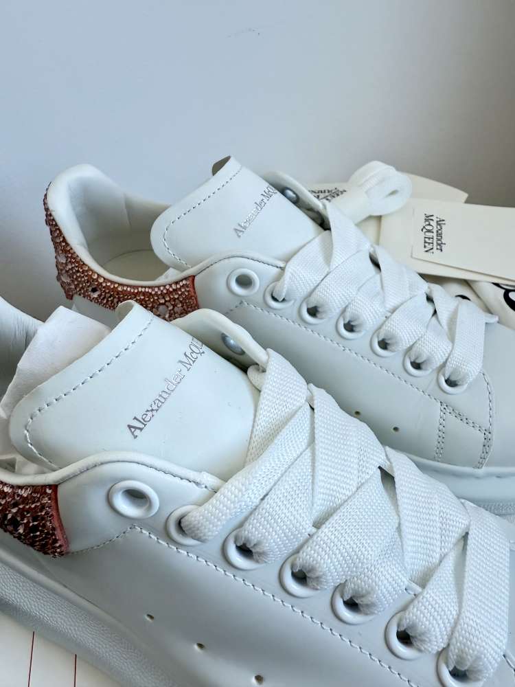 Alexander McQueen rosegold glitter tenisky