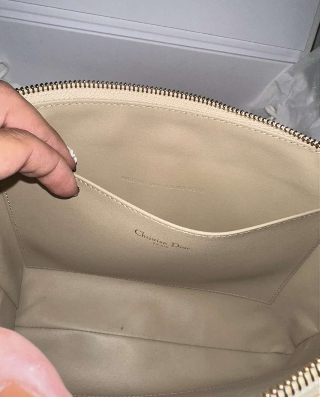 Dior clutch gold