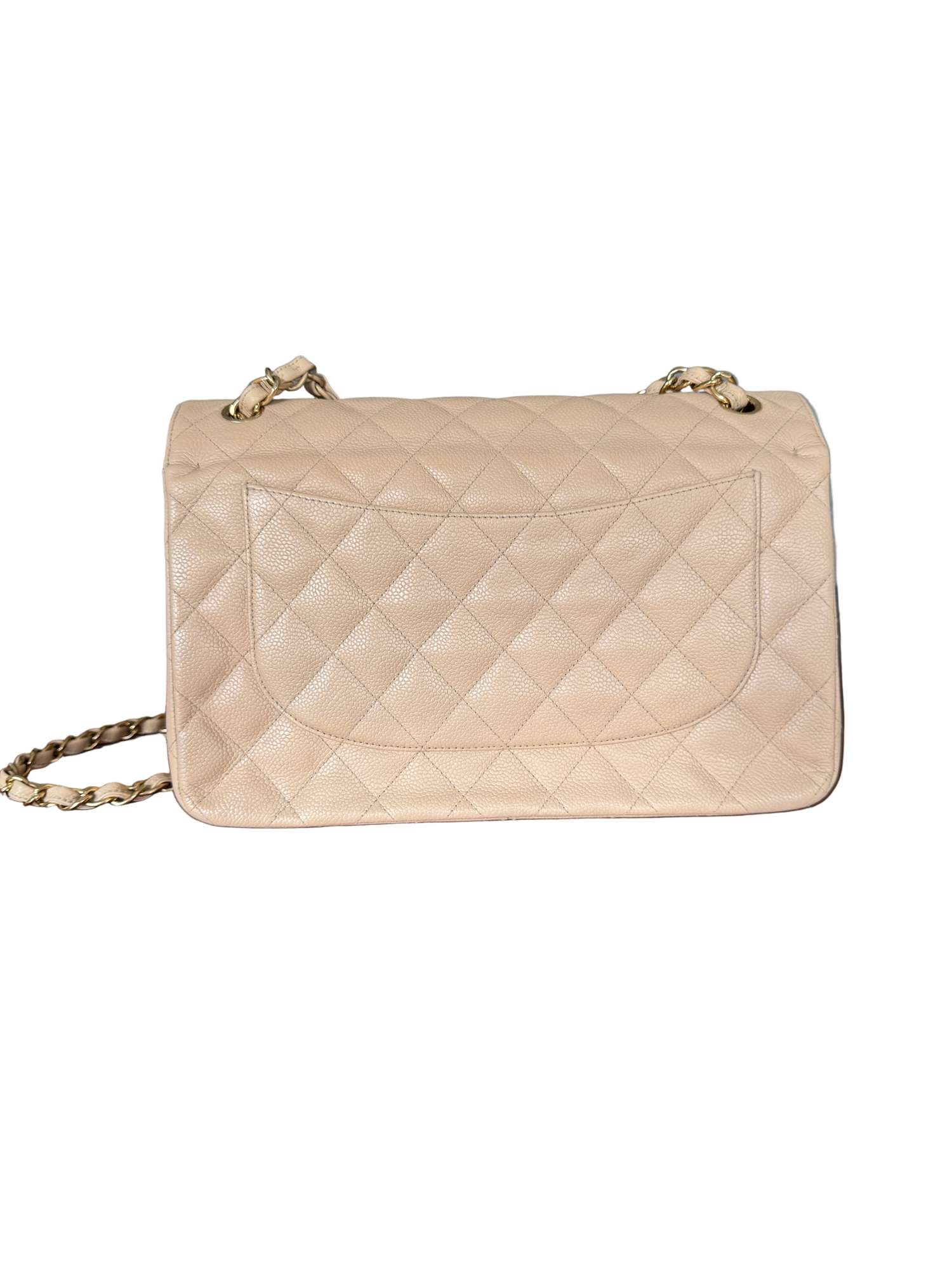 Chanel Timeless Jumbo Flap Bag in Beige Caviar Leather – 2011