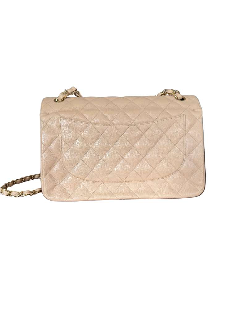 Chanel Timeless Jumbo Flap Bag in Beige Caviar Leather – 2011