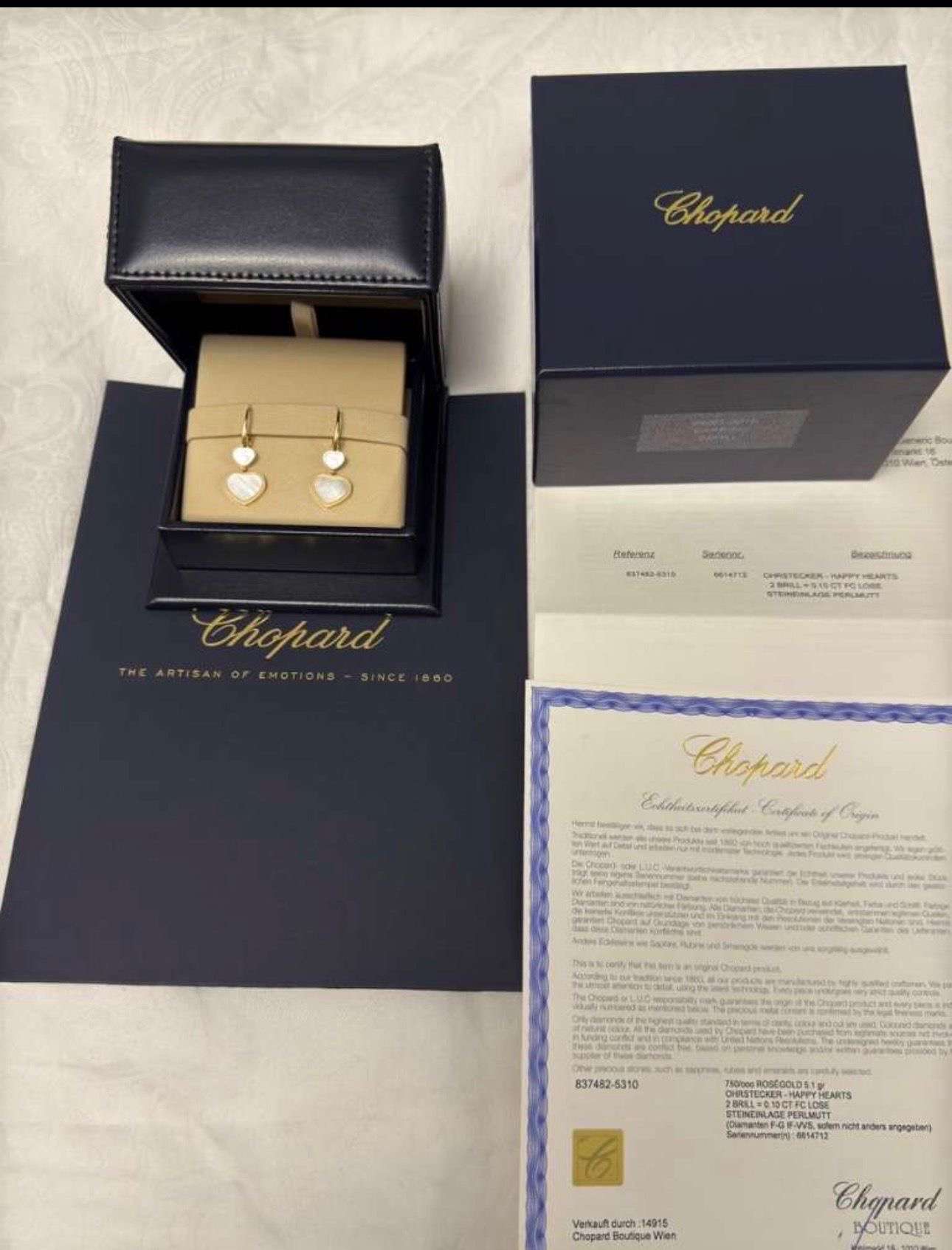 Chopard set naušnice, náhrdelník