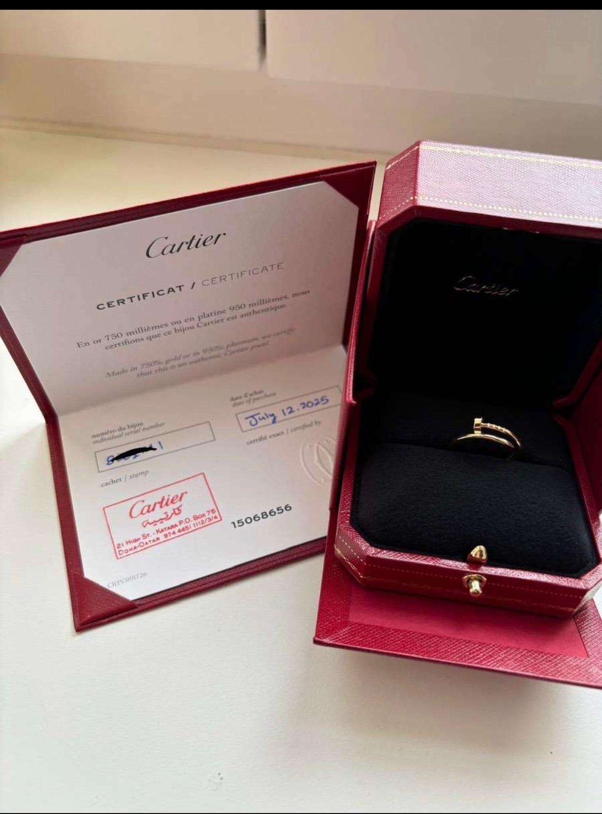 Cartier juste un clou prsteň
