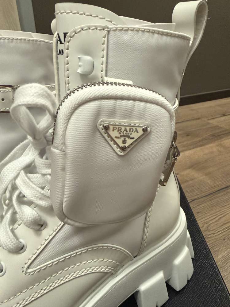 Prada monolith combat boots