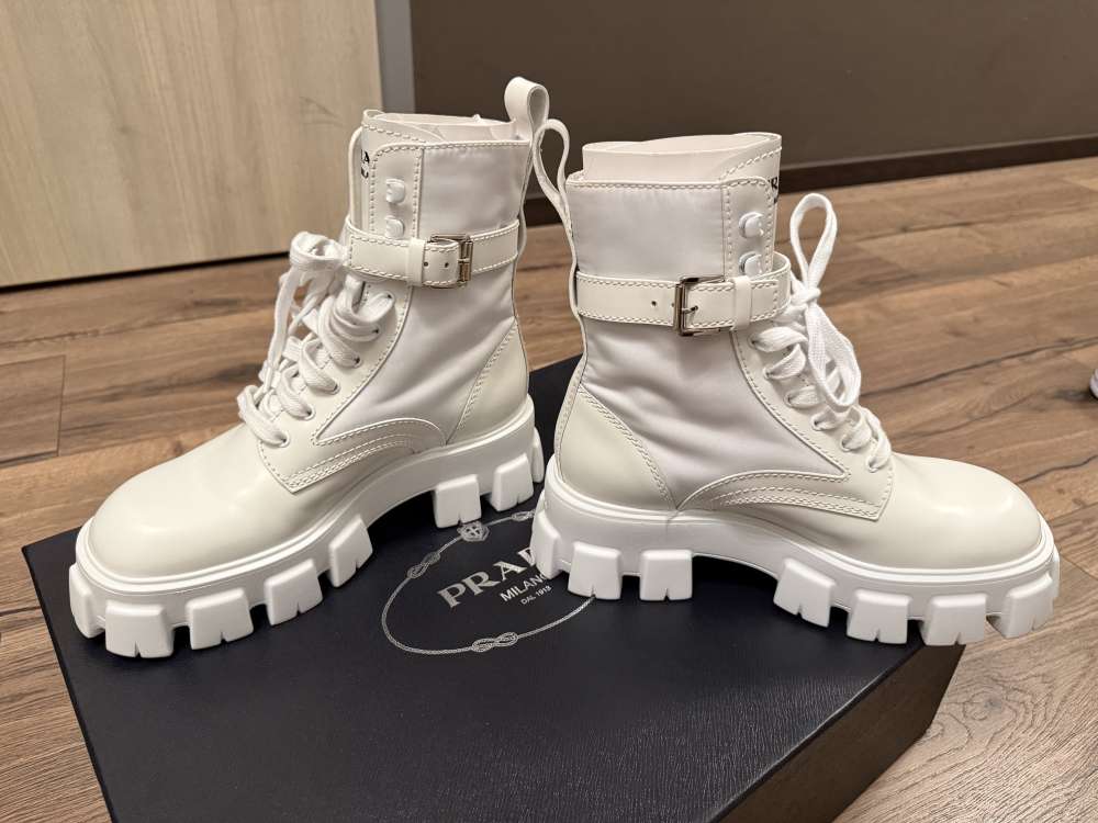 Prada monolith combat boots