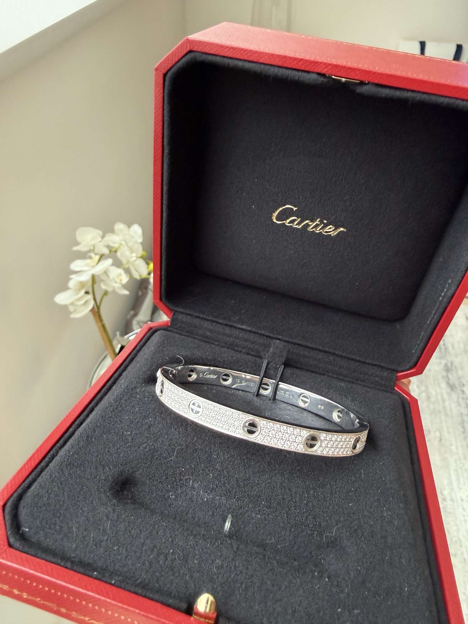 Cartier Love Diamonds Paved Ceramic