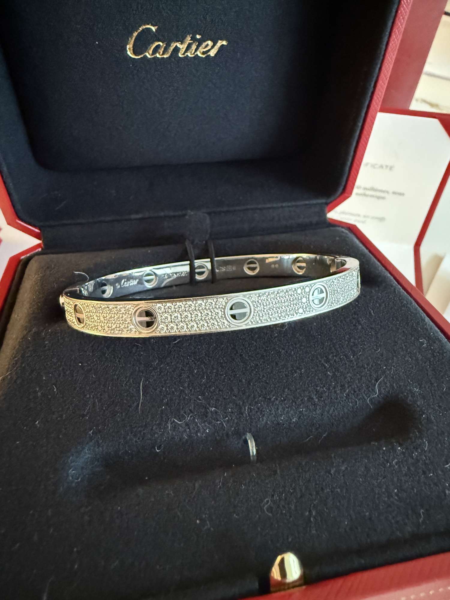 Cartier Love Diamonds Paved Ceramic