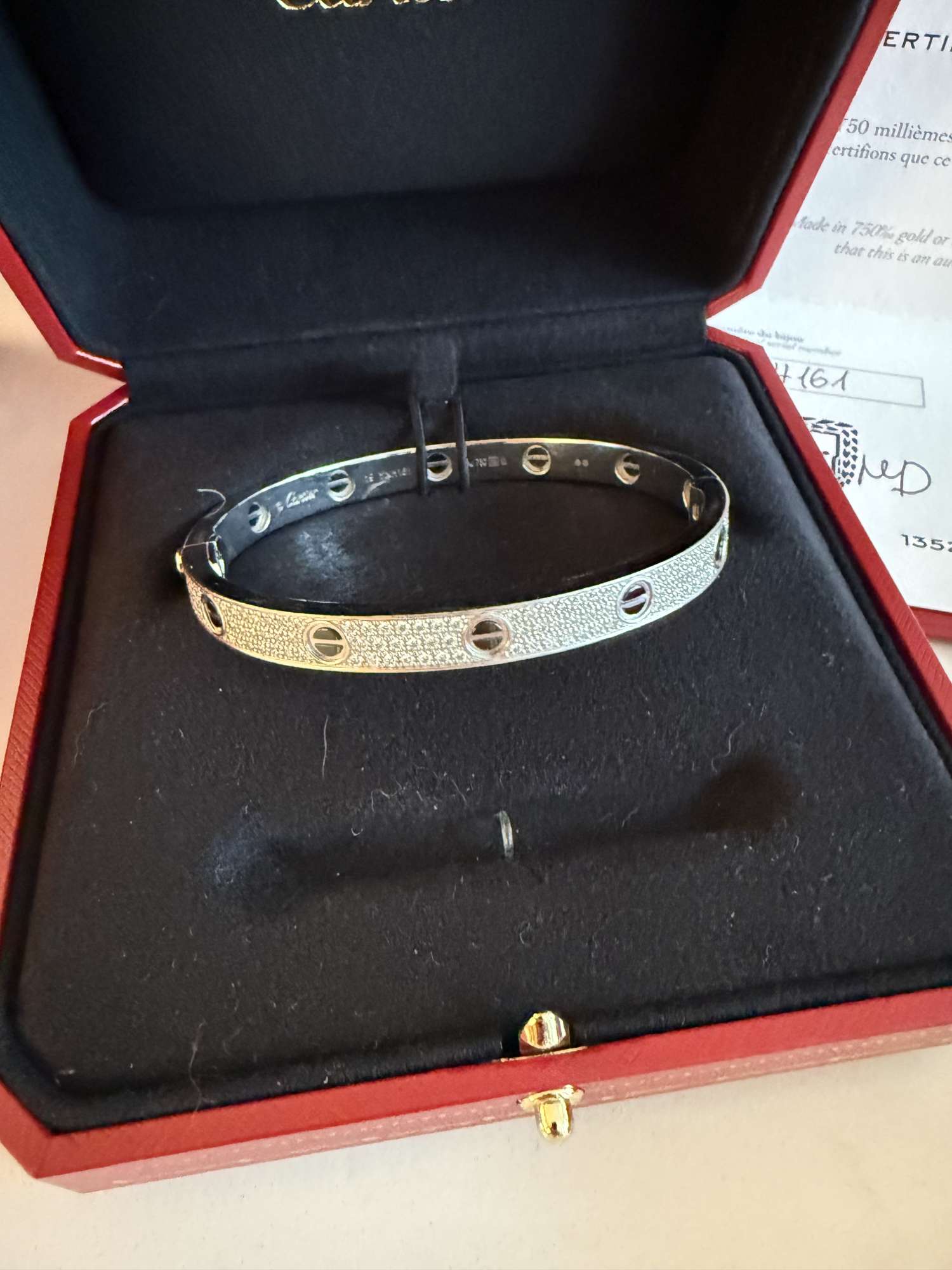 Cartier Love Diamonds Paved Ceramic