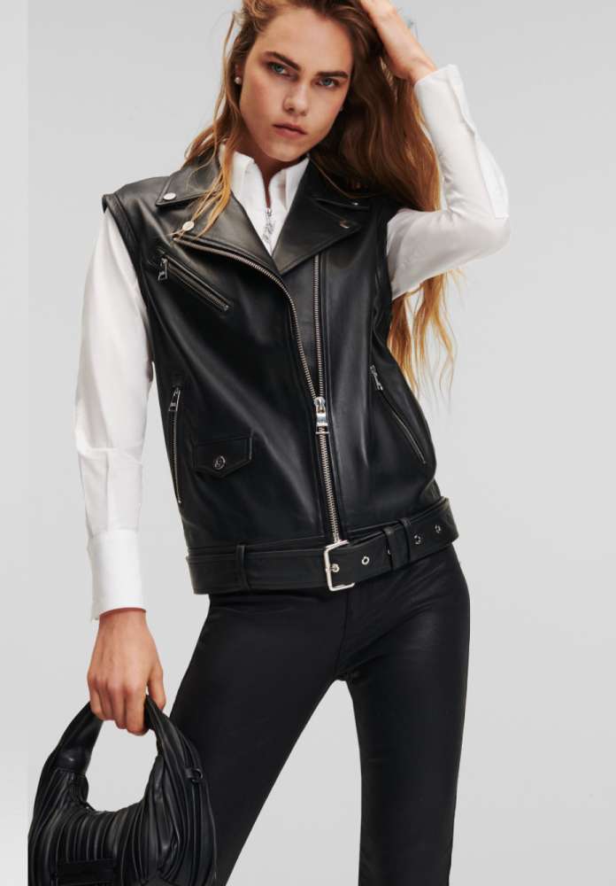 Kožená motorkárska bunda Karl Lagerfeld