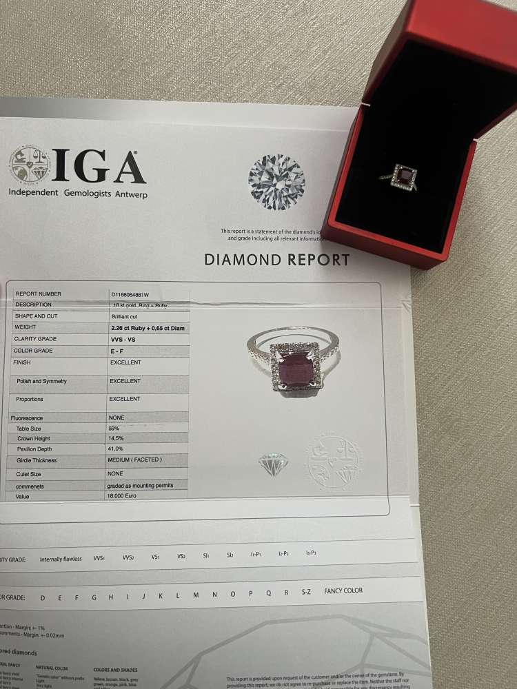 Rubínový prsteň velkosť 51