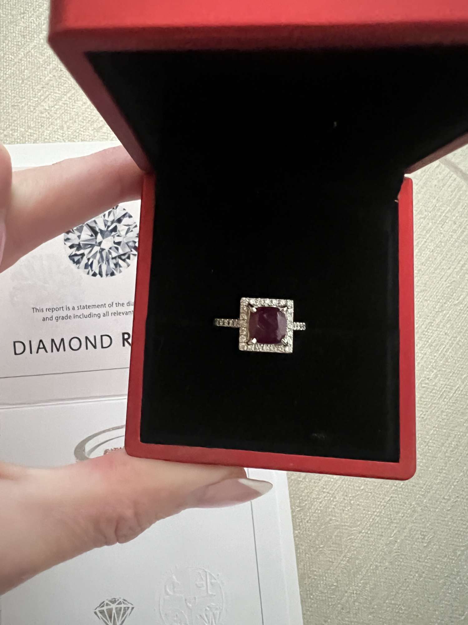 Rubínový prsteň velkosť 51