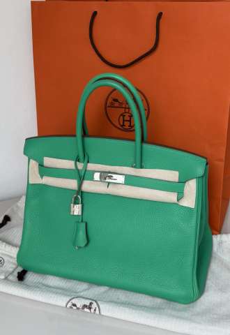 https://www.vipluxury.sk/Hermes Birkin 35 Togo, PHW, Menthe color
