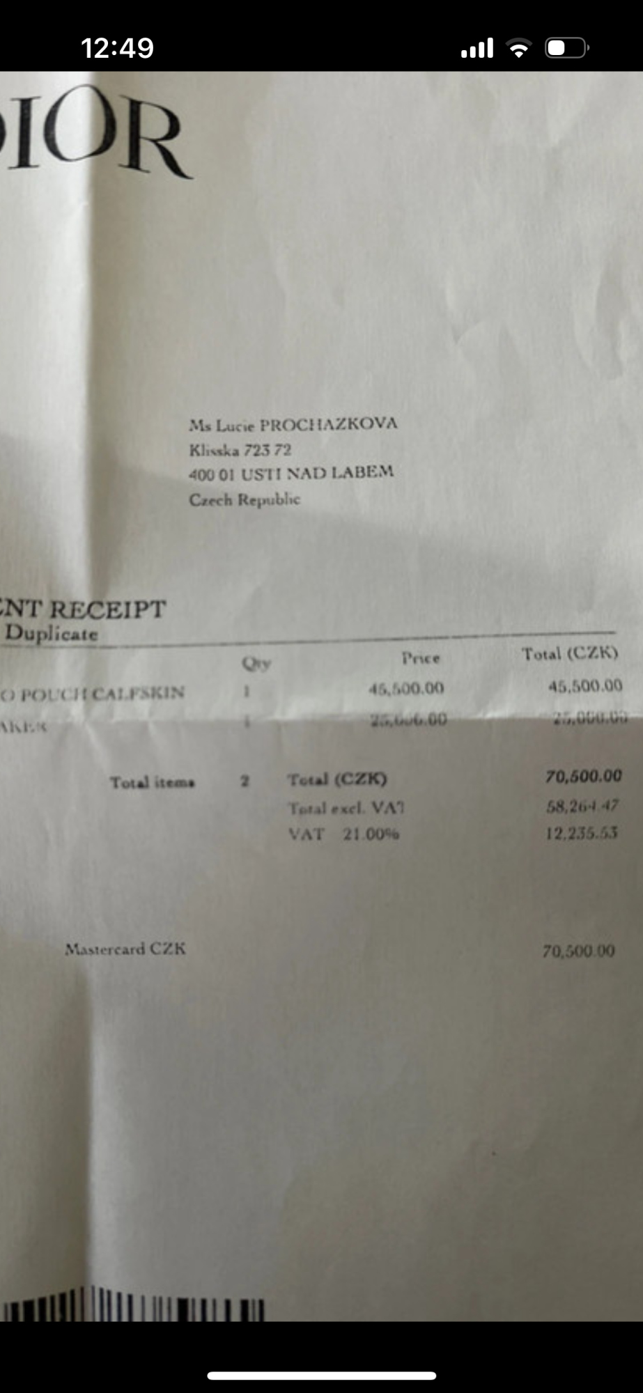 Dior caro pouch crossbody kabelka