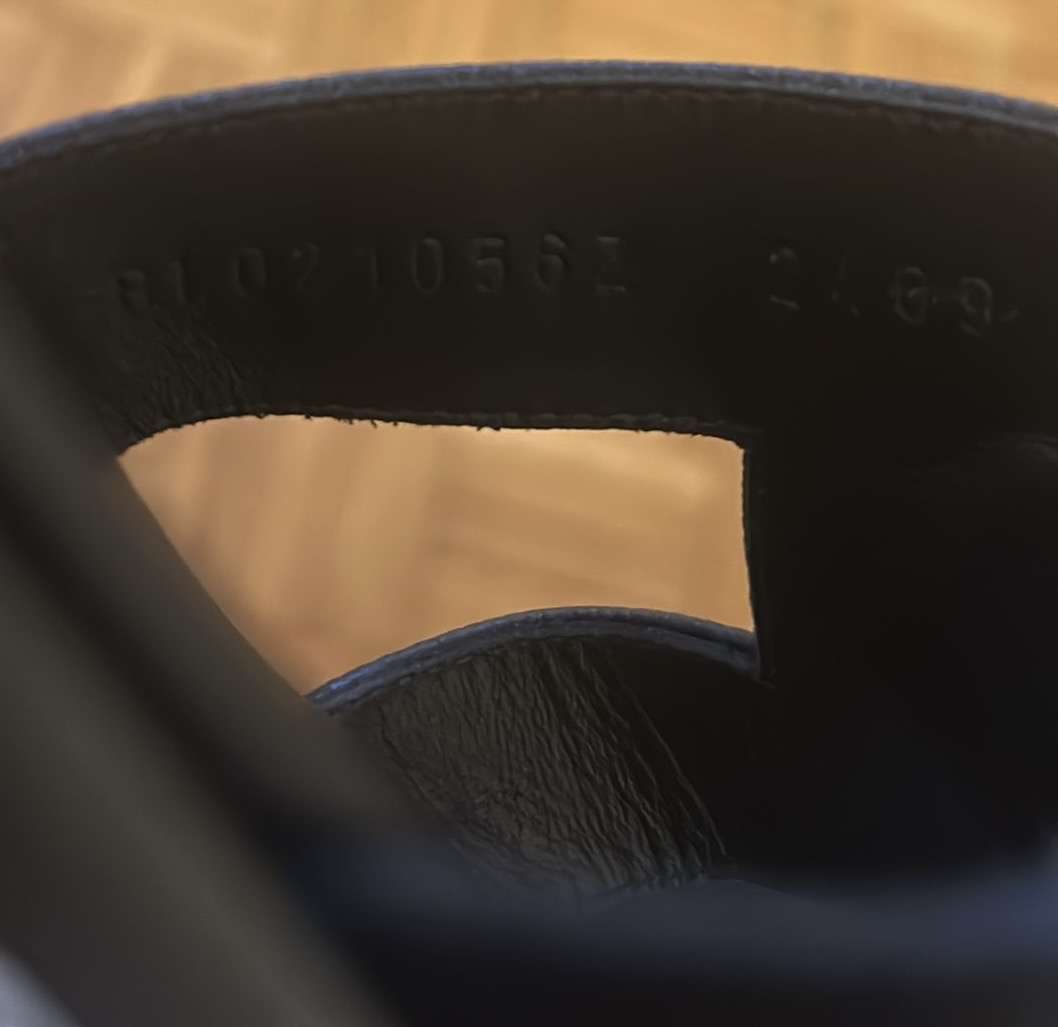 Nové papuče Hermes Oran Epsom kožené 40