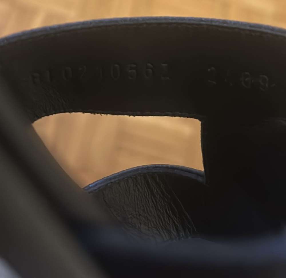 Nové papuče Hermes Oran Epsom kožené 40