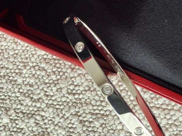 Cartier love white gold