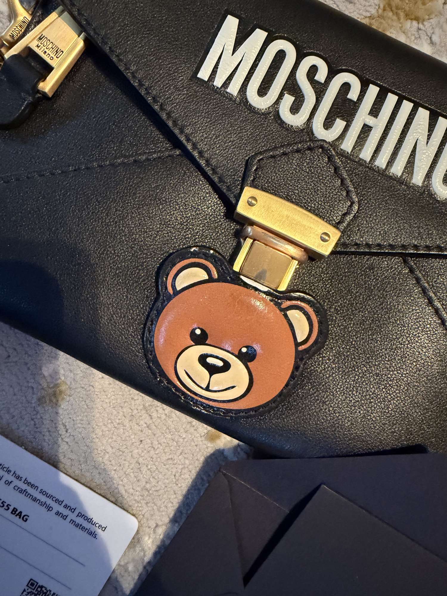 Moschino Teddy Bear Envelope Clutch