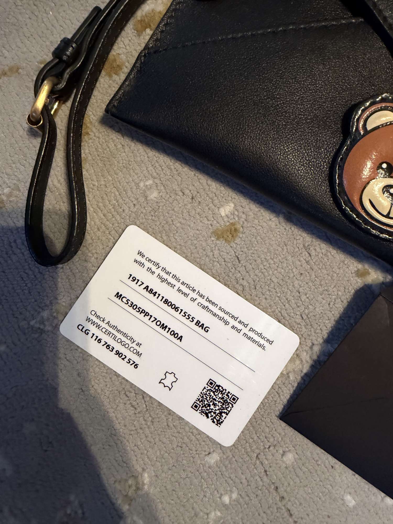 Moschino Teddy Bear Envelope Clutch