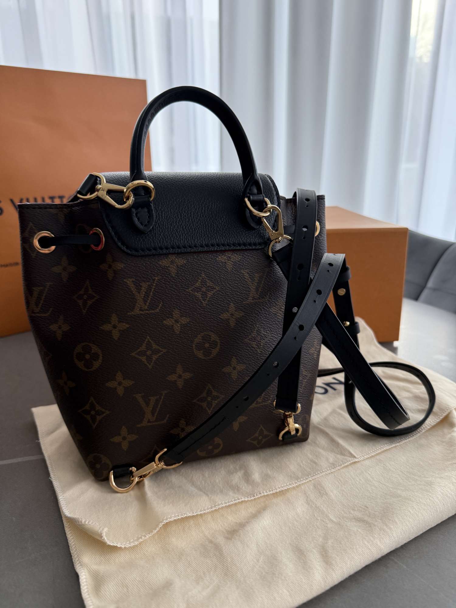 LOUIS VUITTON Montsouris monogram backpack