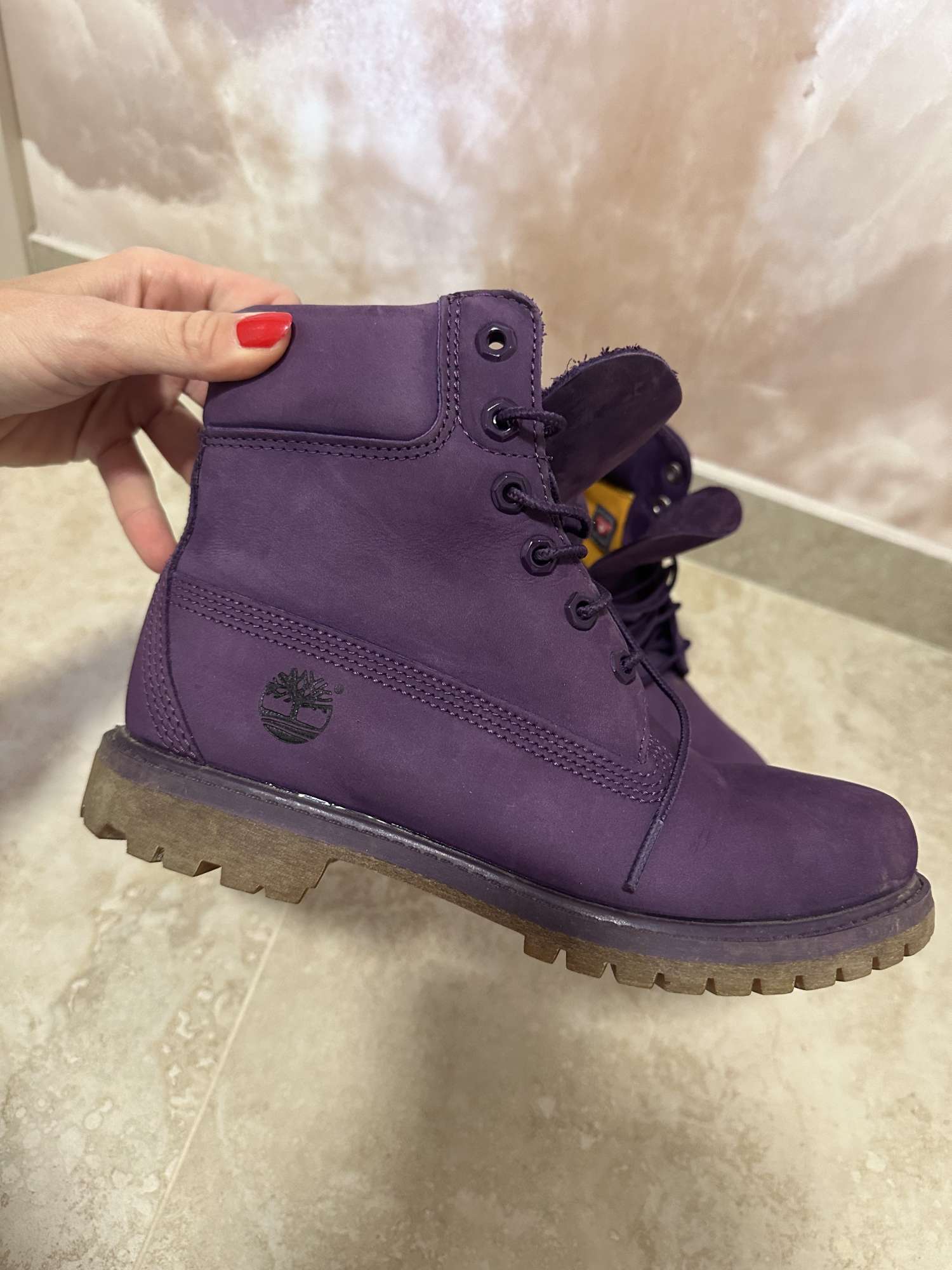 Fialove Timberland workery