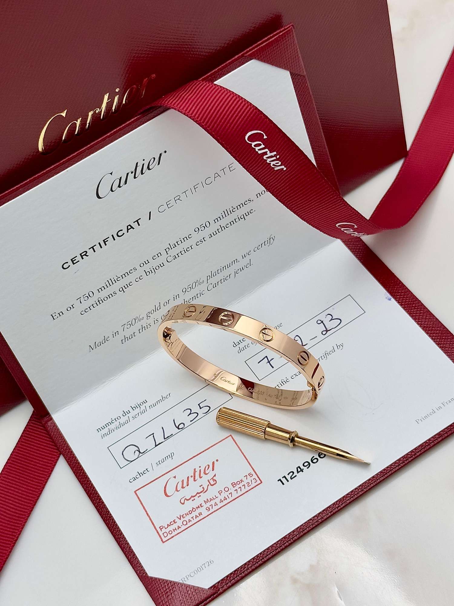 Cartier love naramok