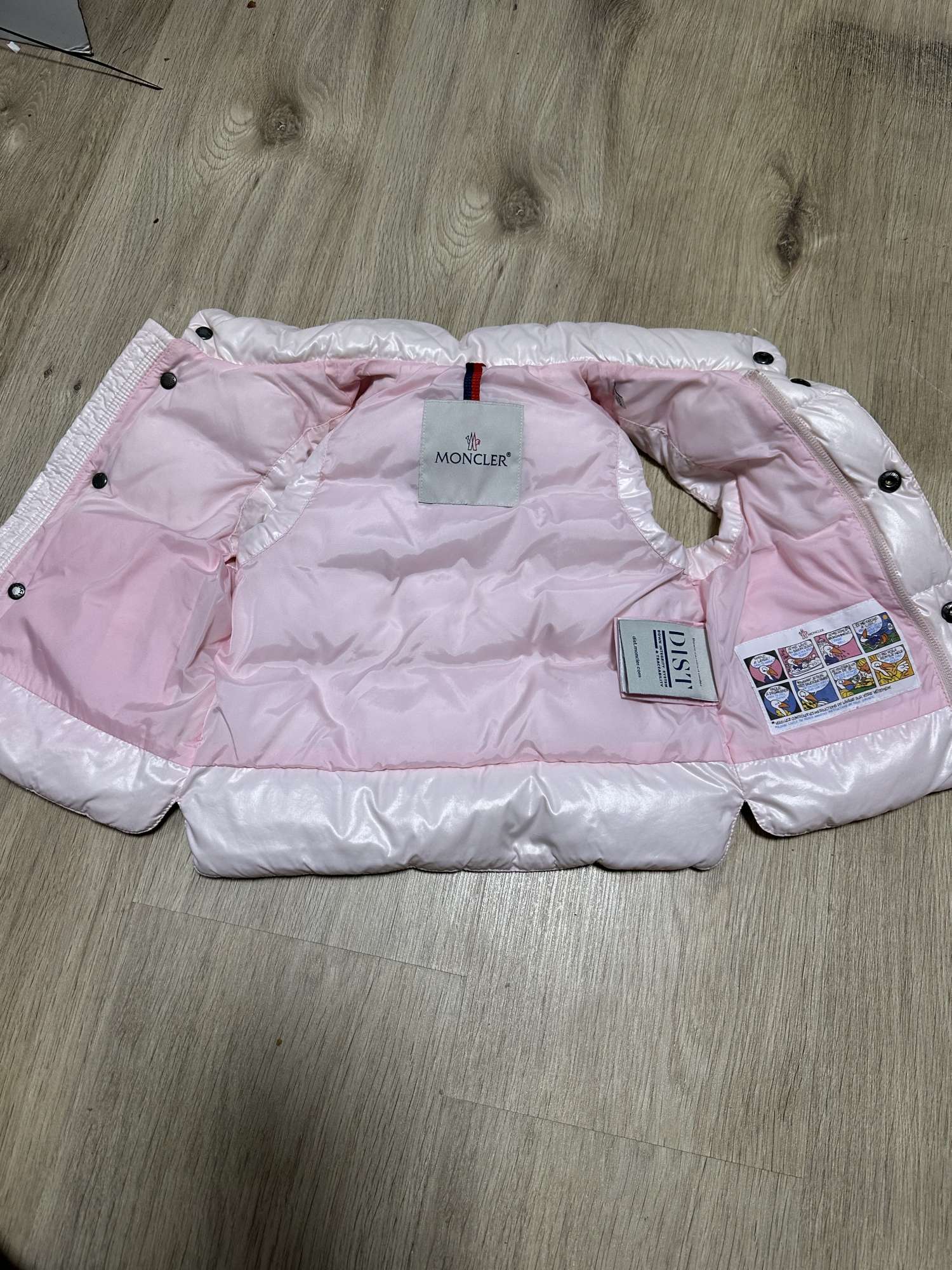 Moncler vesta pudrovo ružova na 12/18 mesiacov