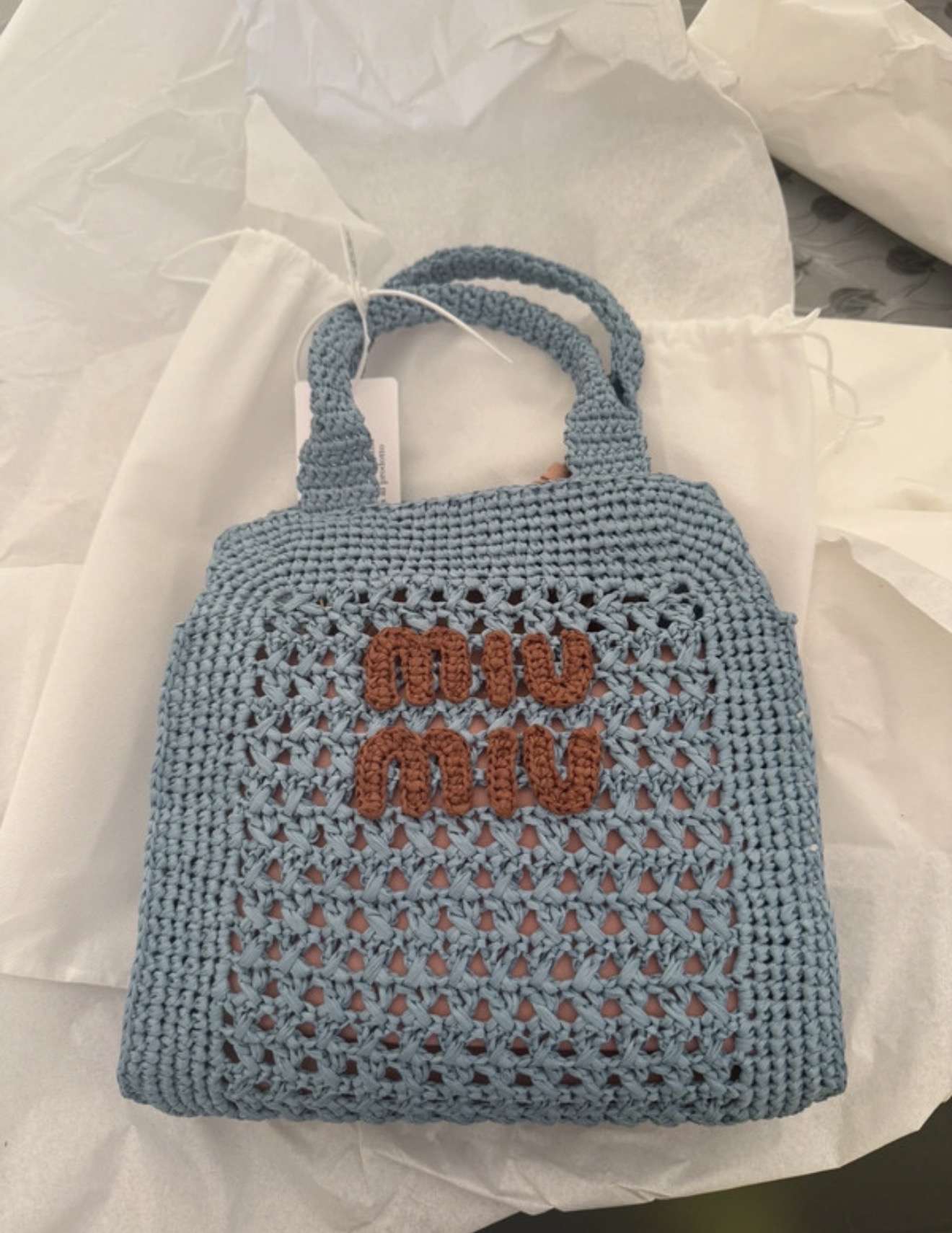 Miu miu rafia kabelka