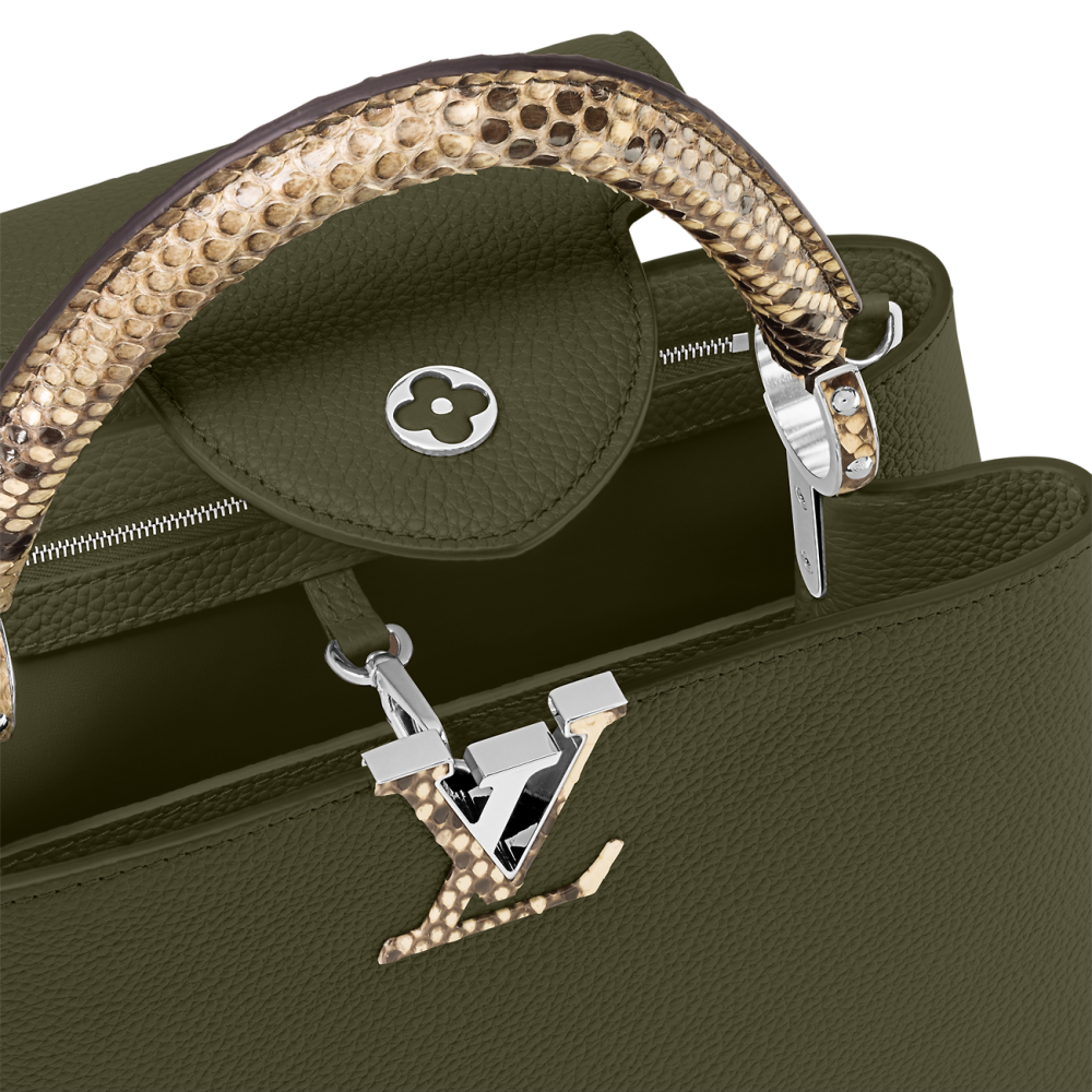 Louis Vuitton Capucines MM taška s ručkou z pytóna