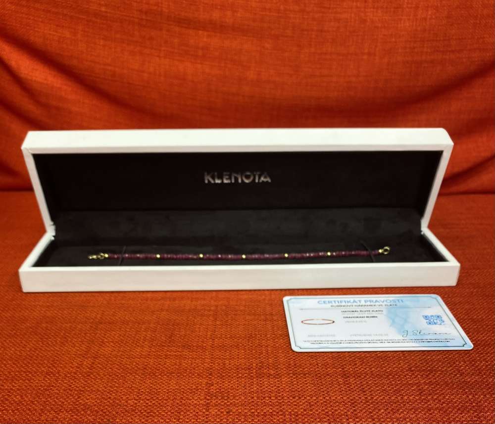 NÁRAMOK RUBÍNOVÝ V ZLATE