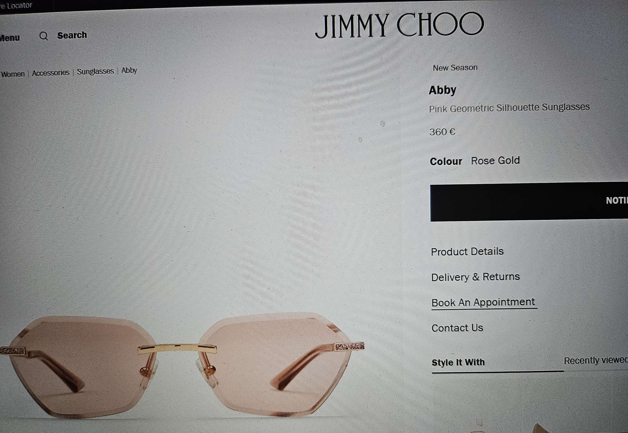 Jimmy Choo slnečné okuliare ABBY.