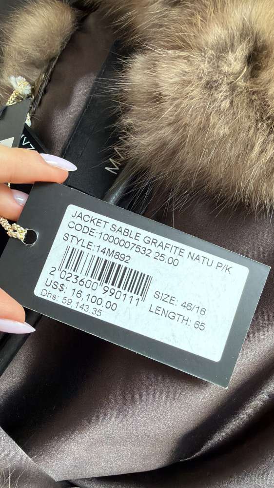 MANZARI Russian Sable luxusný kožuch zo soboľa