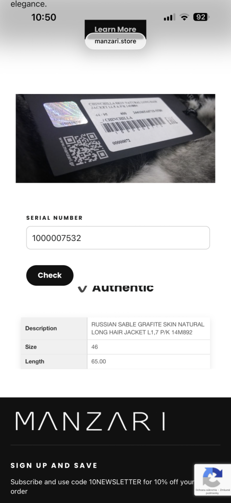 MANZARI Russian Sable luxusný kožuch zo soboľa