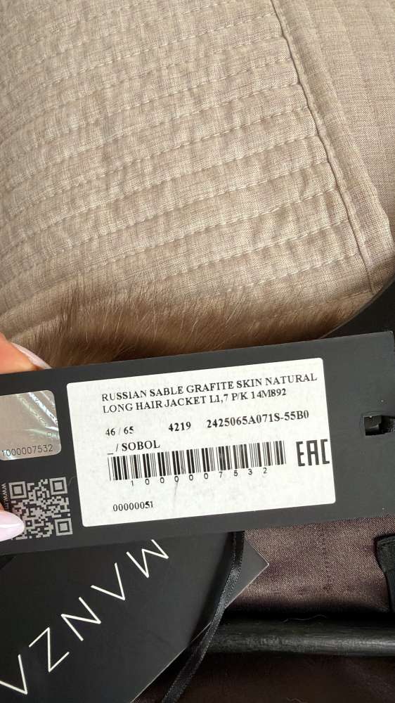 MANZARI Russian Sable luxusný kožuch zo soboľa